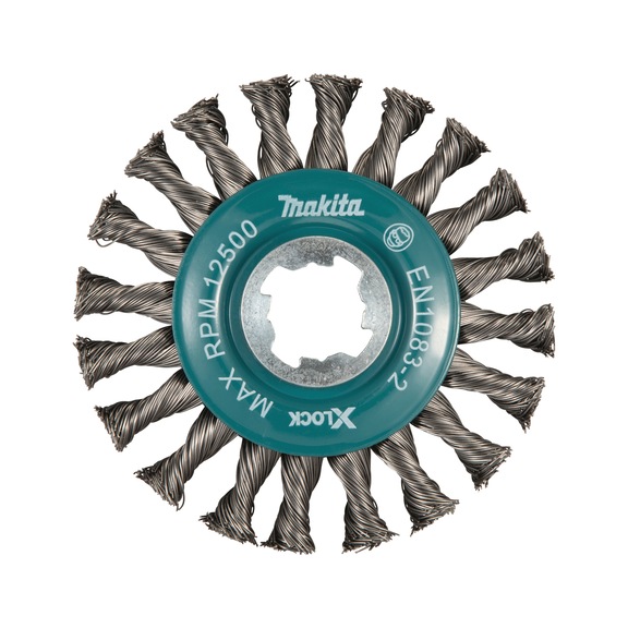 MAKITA Rundbürste 115mm X-LOCK gezopft verzinkter Stahl X-LOCK D-73405 - Rundbürste