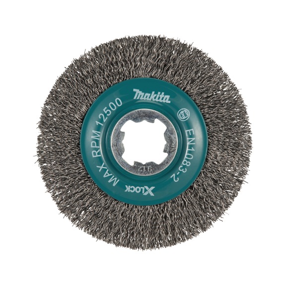 MAKITA round brush 115mm X-LOCK corrugated galvanised steel X-LOCK D-73427 - Round brush