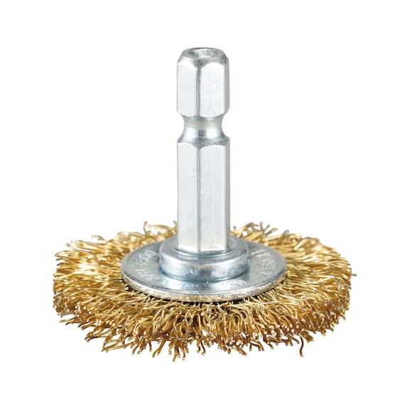 MAKITA cup brush diameter 38 mm crimped galvanised 1/4 inch hexagon D-73651 - Cup brush