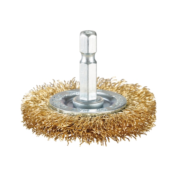 MAKITA cup brush diameter 50 mm crimped galvanised 1/4 inch hexagon D-73667 - Cup brush