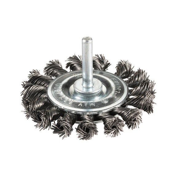 MAKITA round brush diameter 75 mm knotted galvanised steel round shaft D-73813 - Round brush
