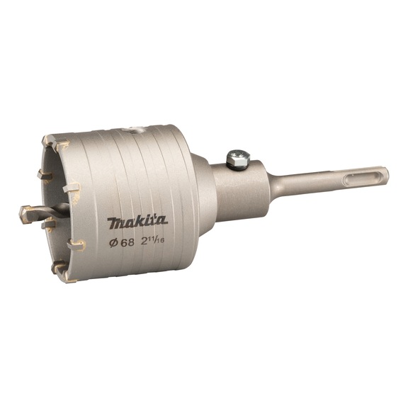 MAKITA Hohlbohrkrone HM-Set Durchmesser 68 mm 50 mm 8 Zähne D-74011 - Bohrkronen passend für SDS-PLUS