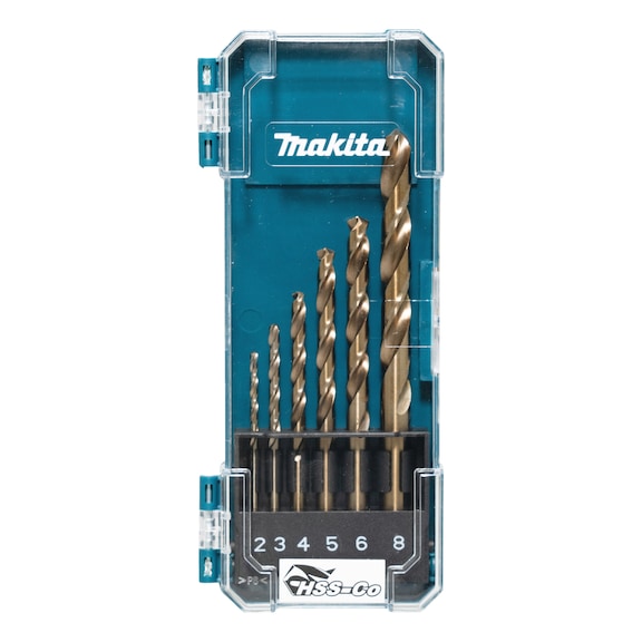 MAKITA Metallbohrer-Set HSS Co Durchmesser 2,0 - 8,0 mm 6-teilig D-75758 - Bohrer-Set (Zerspanwerkzeug mit definierten Schneiden)