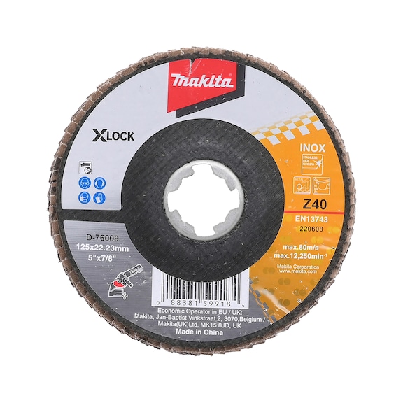 MAKITA serrated lock washer X-LOCK diameter 125 mm Z40 angled D-76009 - X-LOCK serrated lock washers