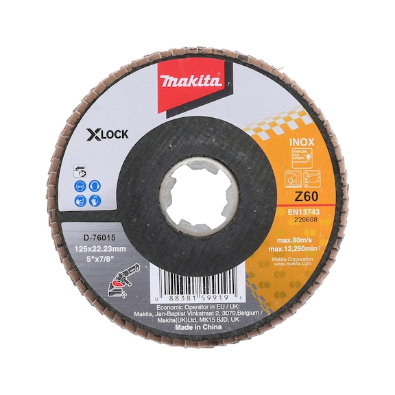 MAKITA serrated lock washer X-LOCK diameter 125 mm Z60 angled D-76015 - X-LOCK serrated lock washers