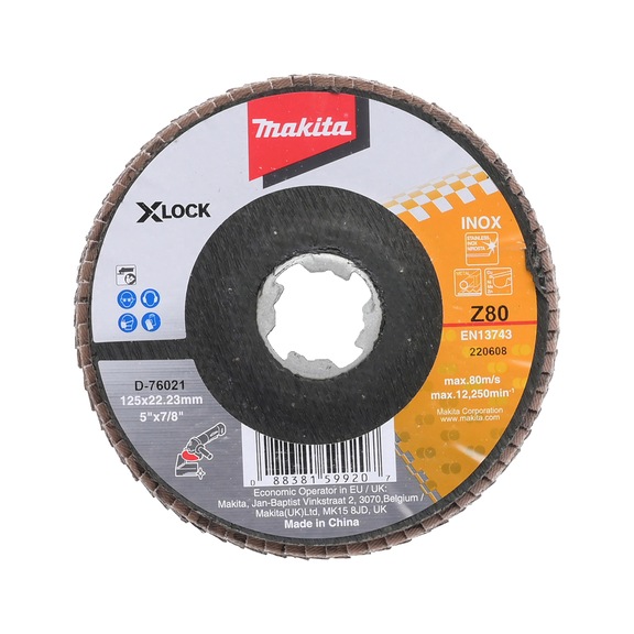 MAKITA serrated lock washer X-LOCK diameter 125 mm Z80 angled D-76021 - X-LOCK serrated lock washers
