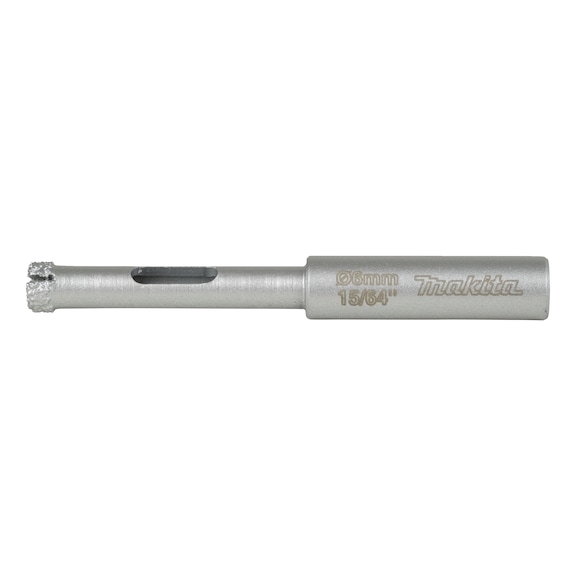 MAKITA diamond drill bit, diameter 6 mm, wet drilling, D-77372 - Diamond hollow core bits
