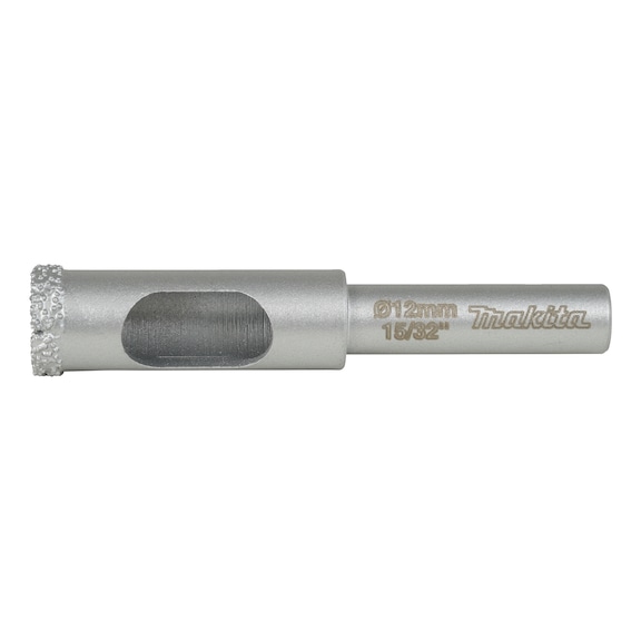 MAKITA diamond drill bit, diameter 12 mm, wet drilling, D-77403 - Diamond hollow core bits