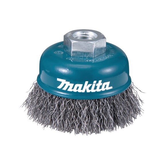 MAKITA Cup brush diameter 65 mm M14 corrugated INOX D-77431 - Cup brush