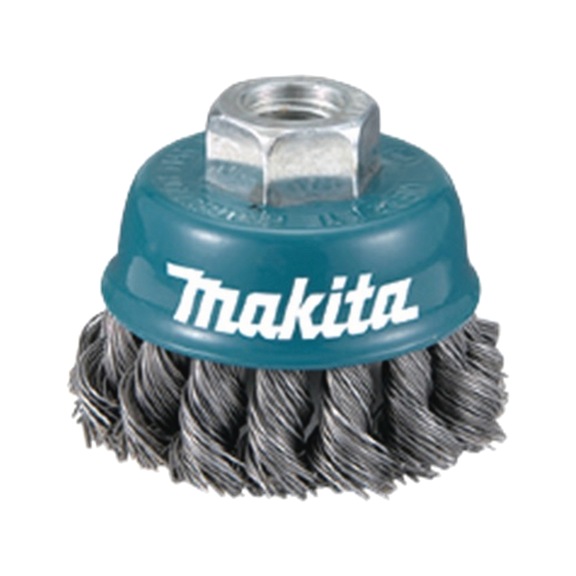 MAKITA Cup brush diameter 65 mm M14 braided INOX D-77475 - Cup brush