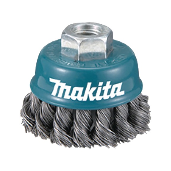 MAKITA Cup brush diameter 75 mm M14 braided INOX D-77497 - Cup brush