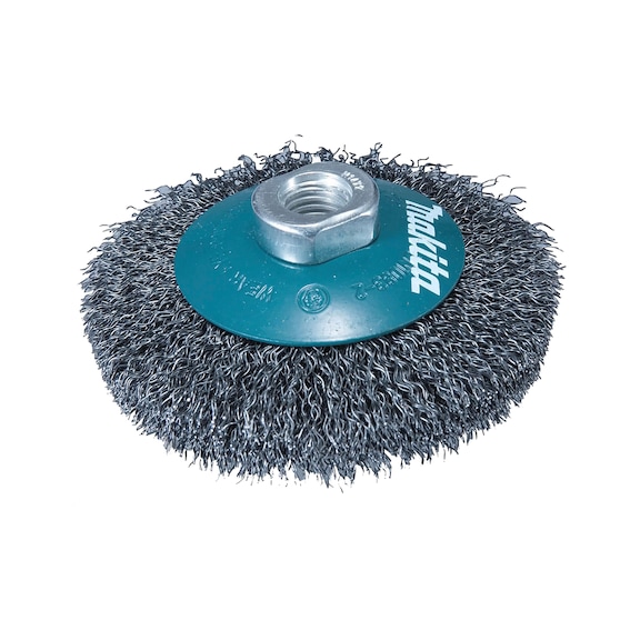 MAKITA Round brush diameter 115 mm M14 corrugated Inox D-77512 - Round brush