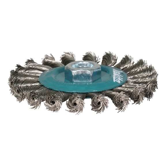 MAKITA Round brush diameter 115 mm M14 braided stainless steel D-77534 - Round brush
