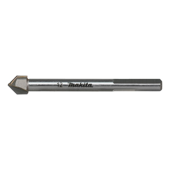 MAKITA Glass/tile drill bit Diameter 12 mm Length 96 mm Carbide D-78477 - Glass and tile drills