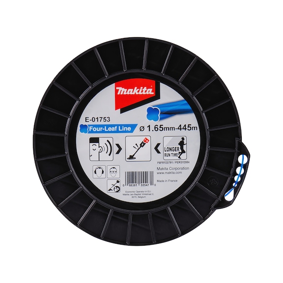 MAKITA mowing line Four-Leaf 1.65 mm 445 m blue E-01753 - Mowing threads