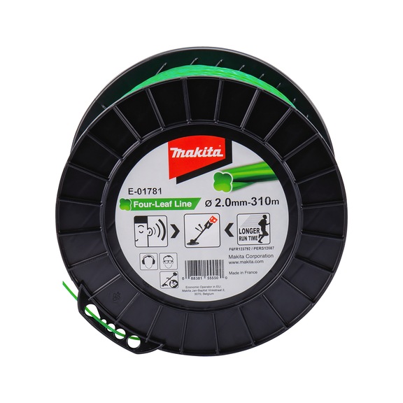 MAKITA mowing line Four-Leaf 2.0mm x 310m noise-reduced E-01781 - Mowing threads