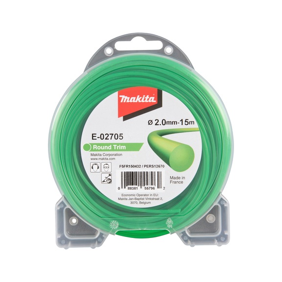 MAKITA Mowing line round 2.0mm x 15m Round Trim E-02705 - Mowing threads
