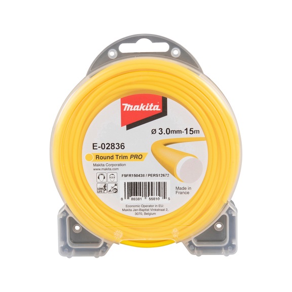 MAKITA Mähfaden rund 3,0mm x 15m Round Trim PRO verstärkt Longlife E-02836 - Mähfäden
