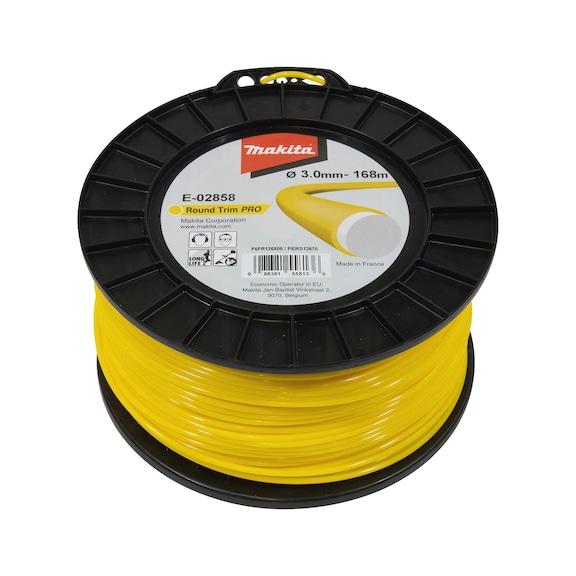 MAKITA Mowing line round 3.0mm x 168m Round Trim PRO reinforced Longlife E-02858 - Mowing threads