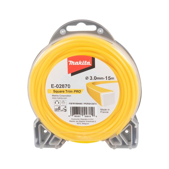 MAKITA Mowing line square 3.0mm x 15m Square Trim PRO reinforced Longlife E-02870 - Mowing threads