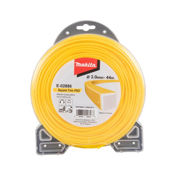 MAKITA Mowing line square 3.0m x 44m Square Trim PRO reinforced Longlife E-02886 - Mowing threads