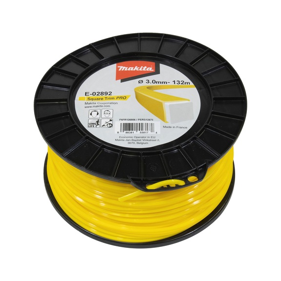 MAKITA Mowing line square 3.0mm x 132m Square Trim PRO reinforced Longlife E-02892 - Mowing threads