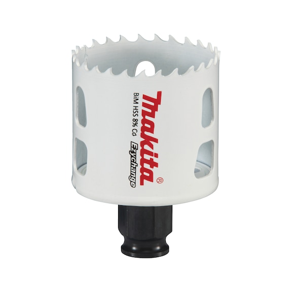 MAKITA BiM hole saw EZYCHANGE HSS diameter 52mm cutting depth 44mm E-03838 - EZYCHANGE HSS bi-metal hole saws