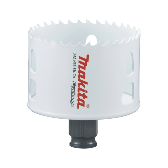 MAKITA BiM hole saw EZYCHANGE HSS diameter 70mm cutting depth 44mm E-03919 - EZYCHANGE HSS bi-metal hole saws