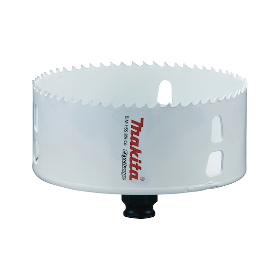 MAKITA BiM hole saw EZYCHANGE HSS diameter 114mm cutting depth 44mm E-04020 - EZYCHANGE HSS bi-metal hole saws