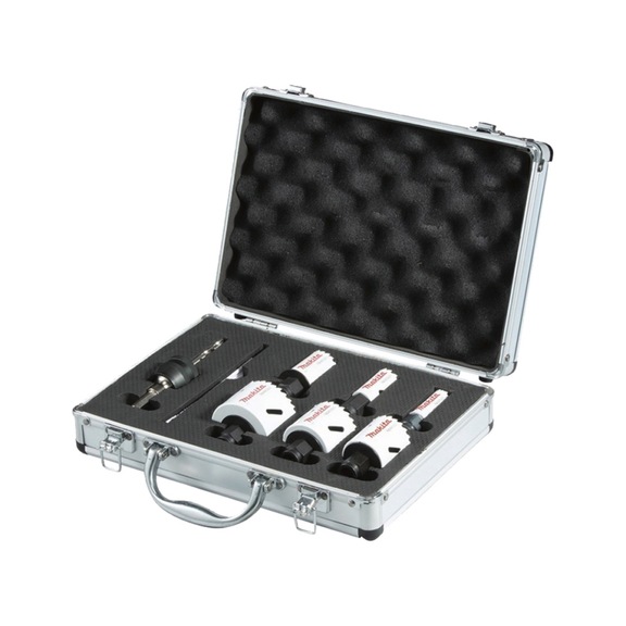 MAKITA hole saw set sanitary 7-piece HSS-BiM diameter 19-57 mm E-12304 - EZYCHANGE HSS bi-metal hole saw sets