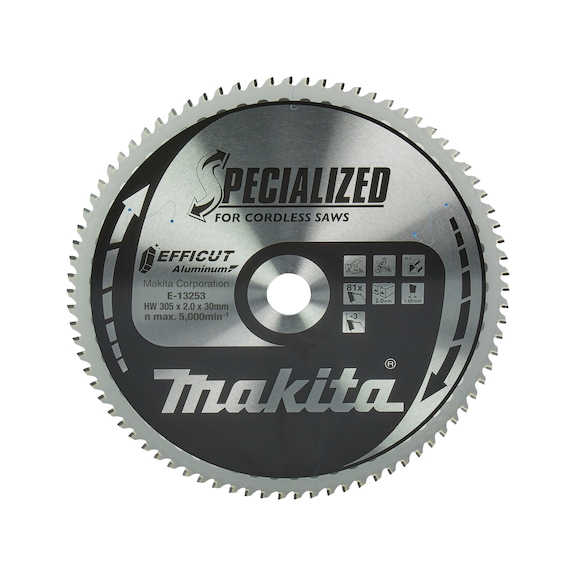 MAKITA EFFICUT saw blade 305x2.0x30 mm 81 teeth aluminium E-13253 - EFFICUT saw blades
