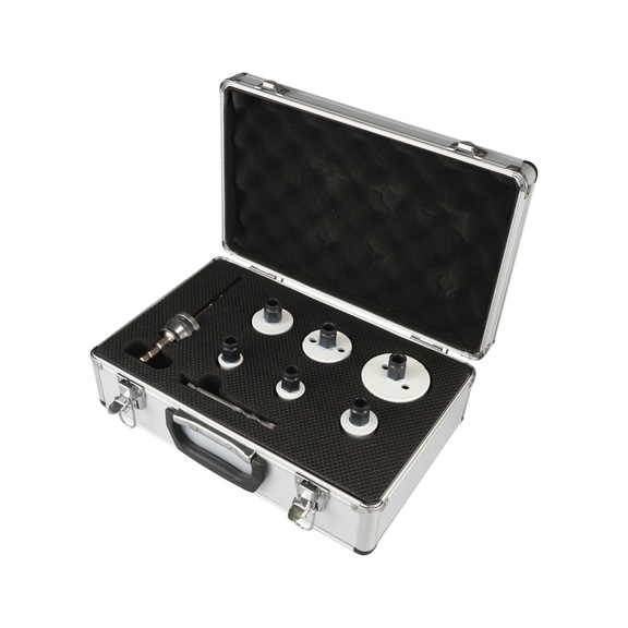 MAKITA TCT hole saw set 8-piece carbide/CT toothing diameter 22-68 mm E-14261 - EZYCHANGE HSS bi-metal hole saw sets