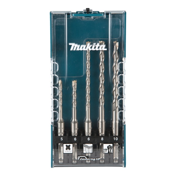 MAKITA concrete drill bit set centring tip 5-piece cutter 2 centring tip E-15702 - Drill set (cutting tool with defined cutting edges)