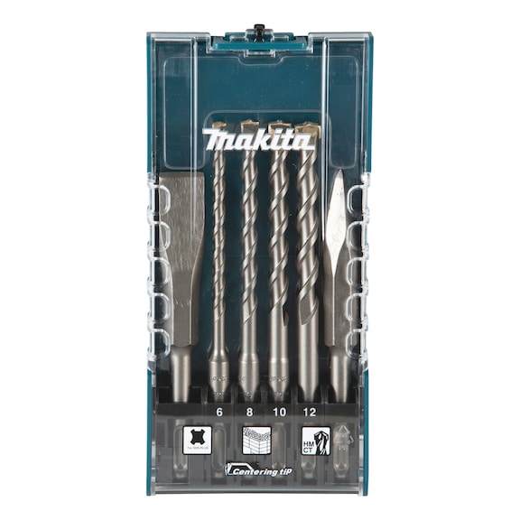 MAKITA drill/chisel set centring tip 6-piece centring tip E-15746 - Hand tool assortment