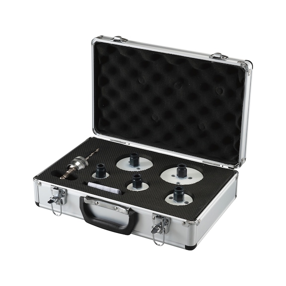 MAKITA electrician's hole saw set 7-piece HSS-BiM diameter 32-83 mm E-15805 - EZYCHANGE HSS bi-metal hole saw sets