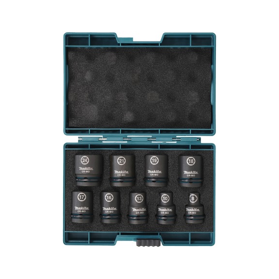 MAKITA impact socket set 1/2 inch 9-piece Impact Black E-16564 - Impact Black impact sockets