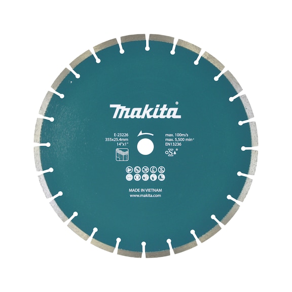 MAKITA diamond cutting disc, diameter 355 mm, cutting thickness 2.8 mm, E-23226 - Other cutting discs