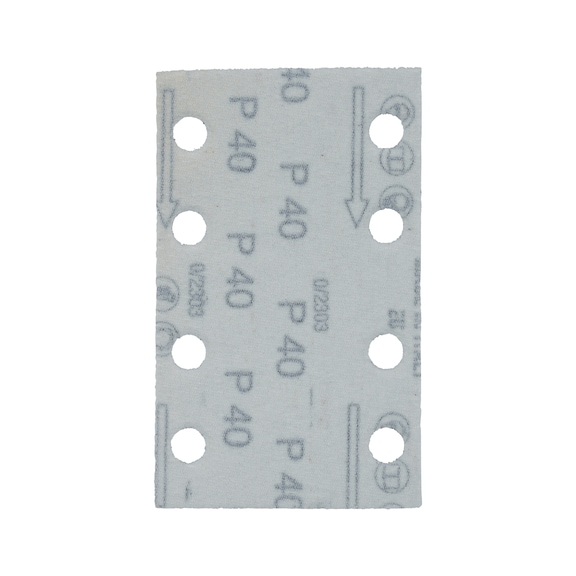 MAKITA Sandpaper, grit A40, 80x130 mm, hook and loop, 8 holes, 10 pieces E-23494 - Sandpaper 80 x 130 mm