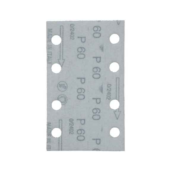 MAKITA Sandpaper Grit A60 80x130mm Hook and Loop 8 holes 10 pieces E-23503 - Sandpaper 80 x 130 mm