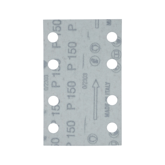 MAKITA sandpaper, grit A150, 80x130 mm, hook and loop, 8 holes, 10 pieces E-23547 - Sandpaper 80 x 130 mm