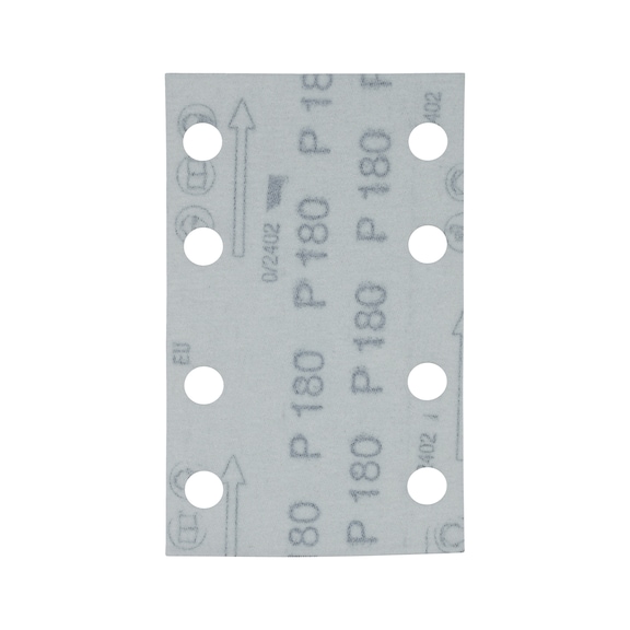 MAKITA sandpaper, grit A180, 80x130 mm, hook and loop, 8 holes, 10 pieces E-23553 - Sandpaper 80 x 130 mm