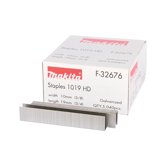 MAKITA clamp crown 10 mm 19 mm long galvanised F-32676 - Brackets