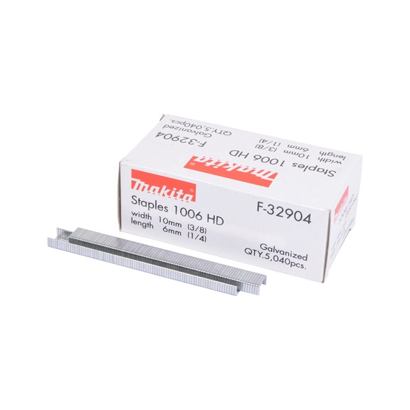 MAKITA clamp crown 10 mm 6 mm long galvanised F-32904 - Brackets