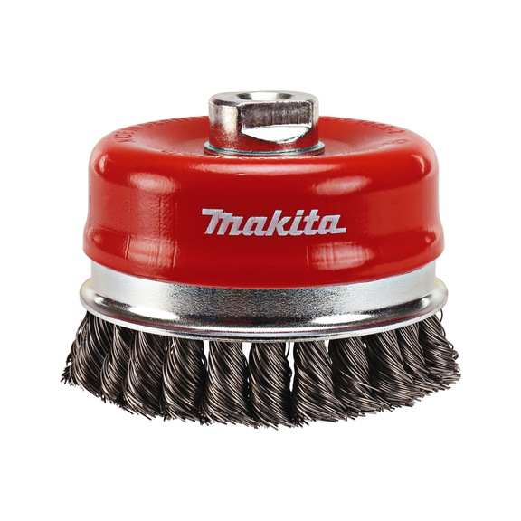 MAKITA cup brush diameter 100 mm knotted galvanised steel M14 P-04472 - Cup brush