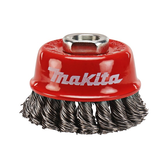 MAKITA cup brush diameter 65 mm knotted galvanised steel M14 P-04488 - Cup brush