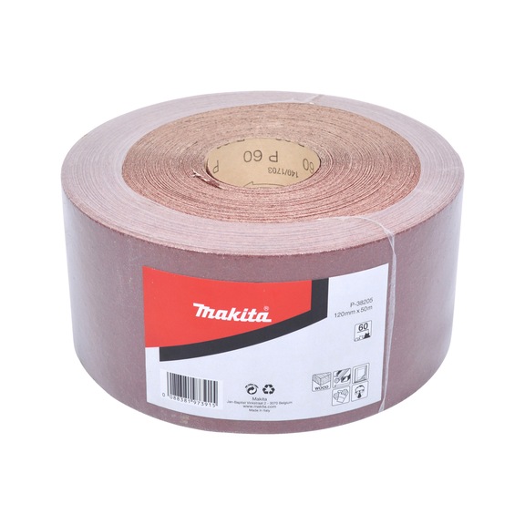 MAKITA sandpaper roll 120 mm x 50 m grit 60 P-38205 - Sandpaper rolls