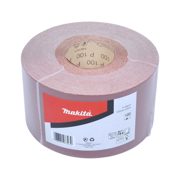 MAKITA sandpaper roll 120 mm x 50 m grit 100 P-38227 - Sandpaper rolls