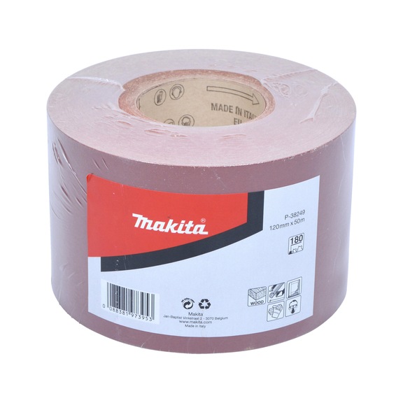 MAKITA sandpaper roll 120 mm x 50 m grit 180 P-38249 - Sandpaper rolls