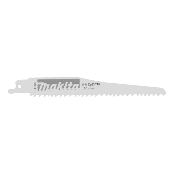 MAKITA Recipro saw blade BiM 150 mm 3.2-5 mm 5-8 TPI 5 pieces P-47139 - Reciprocating saw blades for wood