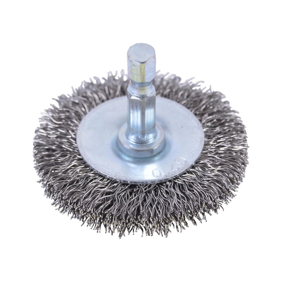 MAKITA round brush 50 mm crimped galvanised steel 1/4 inch hexagon P-66868 - Round brush